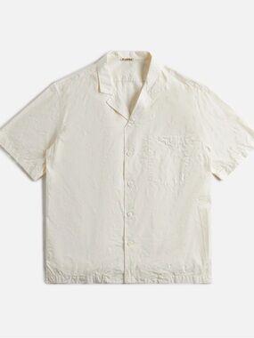 Barena Cream Short-Sleeve Camp Collar Shirt